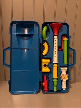 1984 Fisher-Price Crazy Combo Horn set flute clarinet